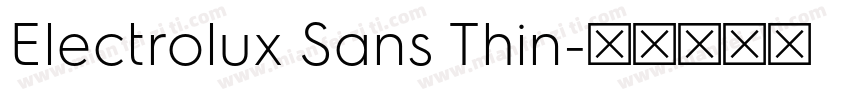 Electrolux Sans Thin字体转换